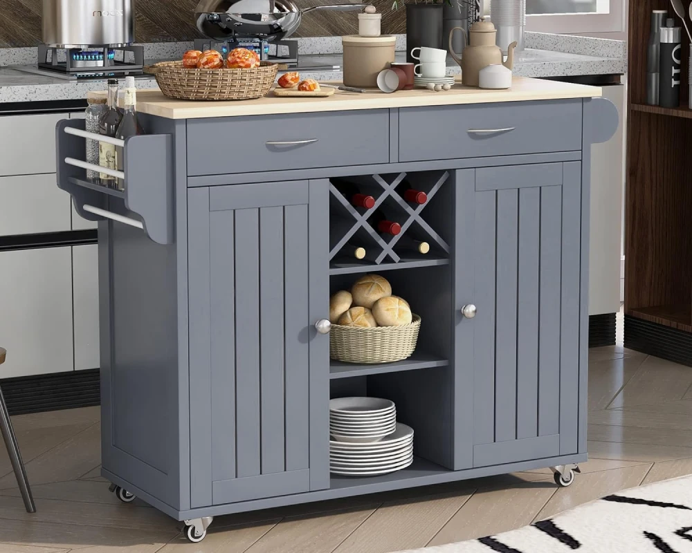 kitchen island table with storage
